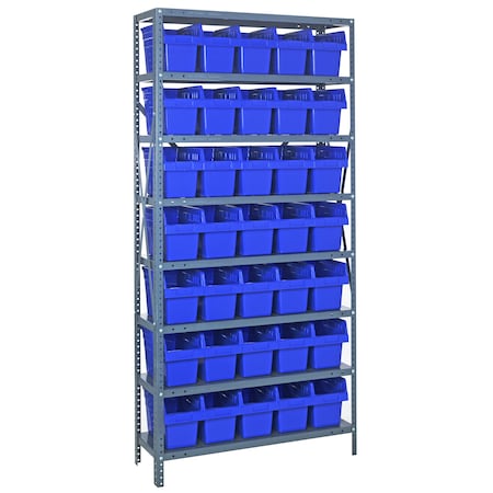 Quantum Storage Systems Store-Max 8" Shelf Bin Steel Shelving Systems 1875-SB804BL
